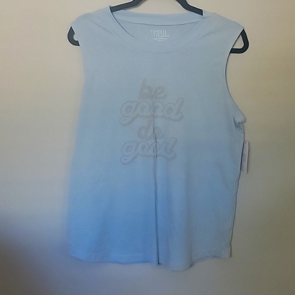Sleevless Graphic tee women's L Time&Tru